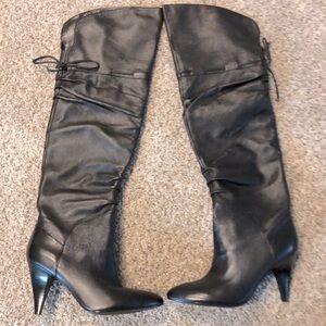Guess from Nordstrom thigh high black leather boots, New